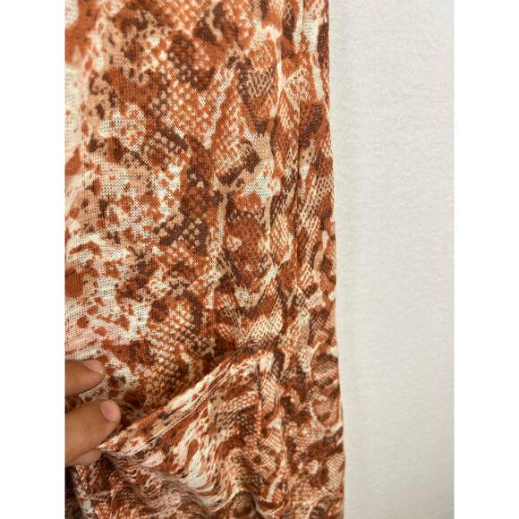 Woman's G By Giuliana Sleeveless Snake Prink Hacci Knit Duster Size Small Boho - Picture 3 of 9